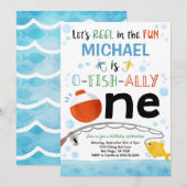 Eerste verjaardag Gevist feest Kaart (Voorkant / Achterkant)