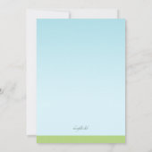 Eerste verjaardag Giraffe uitnodiging (Achterkant)