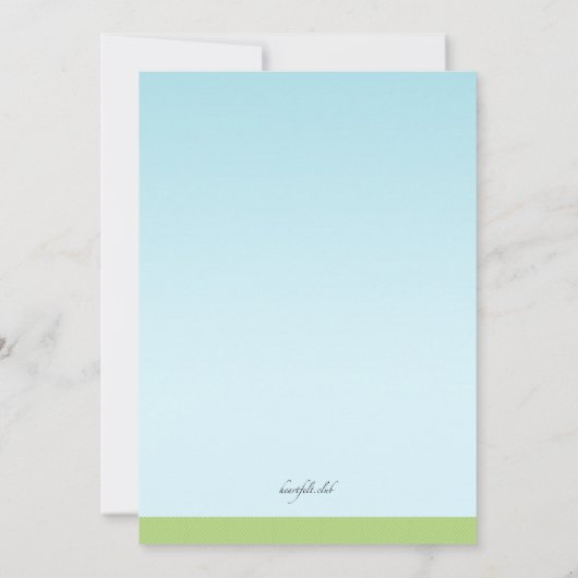 Eerste verjaardag Giraffe uitnodiging (Achterkant)