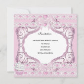 Eerste verjaardag Girl Pink Cupcakes White Baby Kaart (Achterkant)