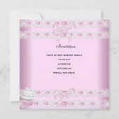 Eerste verjaardag Girl Pink Cupcakes White Spot Ba Kaart (Achterkant)