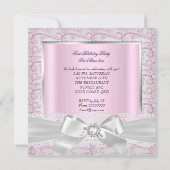 Eerste verjaardag Girls Pink Diamonds Tiara 2 Kaart (Achterkant)