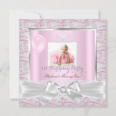 Eerste verjaardag Girls Pink Diamonds Tiara 2 Kaart (Voorkant)