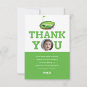 Eerste verjaardag golf gepersonaliseerde foto bedankkaart (Voorkant)