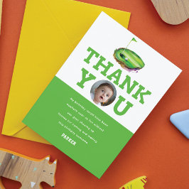 Eerste verjaardag golf gepersonaliseerde foto bedankkaart