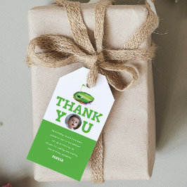 Eerste verjaardag golf gepersonaliseerde foto cadeaulabel