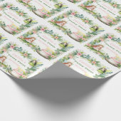 Eerste verjaardag Groene Pastel Fee - Cadeaupapier (Hoek)