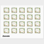 Eerste verjaardag groene pastel fee - vierkante sticker (Vel)
