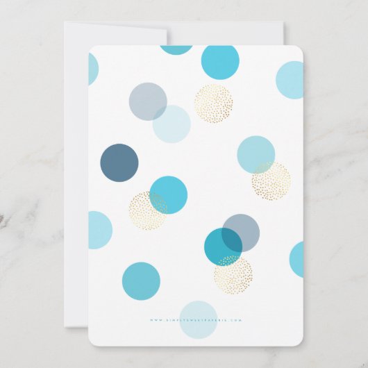 EERSTE VERJAARDAG grote confetti vlekken jongen bl Kaart (Achterkant)