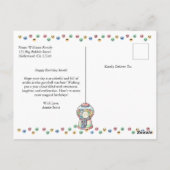 Eerste Verjaardag Gumball Machine Grappig Schattig Briefkaart (Achterkant)