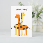 Eerste verjaardag Hartelijk dank Bedankkaart (Staand voorkant)