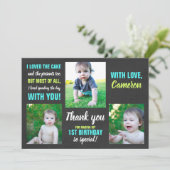 Eerste verjaardag Hartelijk dank Kaart (Staand voorkant)