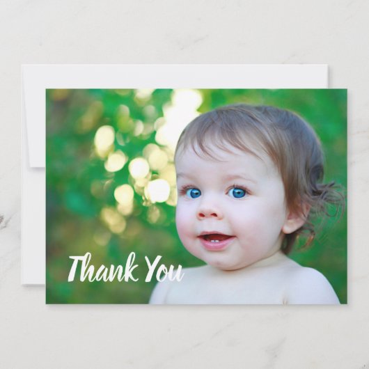 Eerste verjaardag Hartelijk dank Kaart (Achterkant)