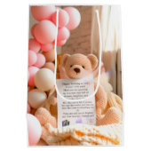 Eerste verjaardag herfst berenmeisje 1e verjaardag medium cadeauzakje (Achterkant)