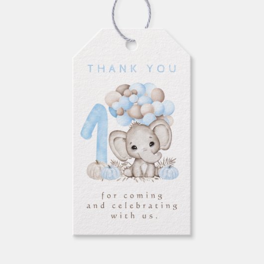 Eerste verjaardag Herfst Jongen Dank je Label Cadeaulabel (Voorkant)