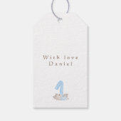 Eerste verjaardag Herfst Jongen Dank je Label Cadeaulabel (Achterkant)