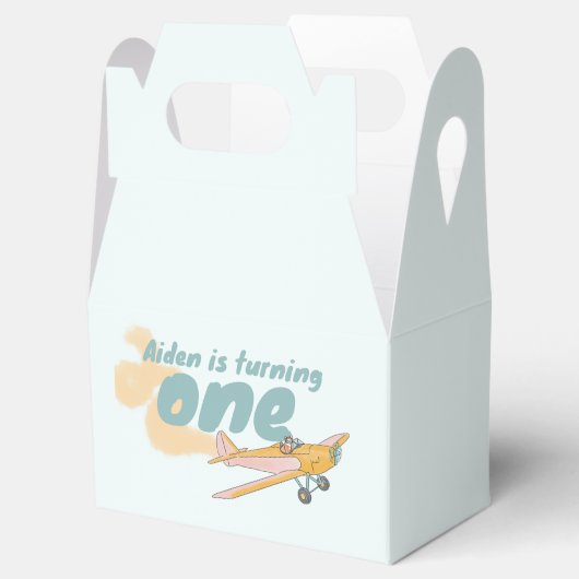 Eerste Verjaardag, hondenliefhebber, vliegtuiglief Bedankdoosjes (Geopend)