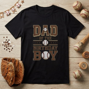 Eerste verjaardag honkbal vader t-shirt