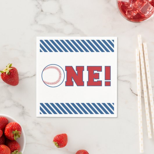 Eerste verjaardag honkbalservetten servet (Insitu)