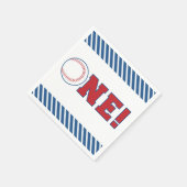 Eerste verjaardag honkbalservetten servet (Hoek)