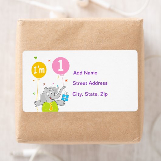 Eerste verjaardag Ik ben 1 jaar oud Etiket (Insitu)