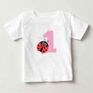 Eerste verjaardag, ik ben één, Schattig lieveheers