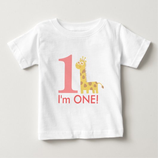 Eerste verjaardag, ik ben één, Schattigee Giraffe (Voorkant)