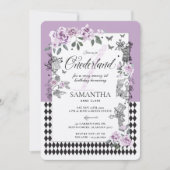 Eerste verjaardag in Onederland Chic Floral Fairyt Kaart (Voorkant)