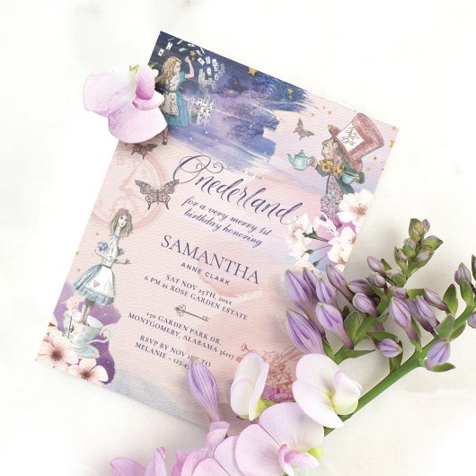 Eerste verjaardag in Onederland Magical Wonderland Kaart