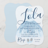 EERSTE VERJAARDAG INVITE KAART (Voorkant / Achterkant)