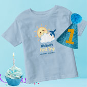 Eerste Verjaardag Jongen Whimsical Vliegtuig Zon & Kinder Shirts