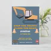 Eerste Verjaardag Jongens Bouwfeest Kaart (Staand voorkant)