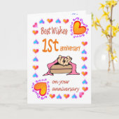 Eerste verjaardag kaart (Gele Bloem)