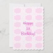 Eerste verjaardag Kaart (Achterkant)