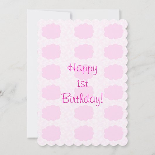 Eerste verjaardag Kaart (Achterkant)