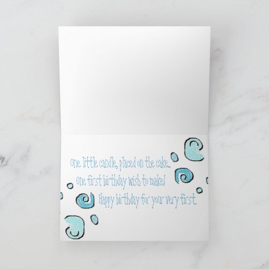 Eerste verjaardag kaart (Binnen)