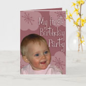 Eerste verjaardag kaart (Gele Bloem)