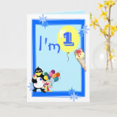 Eerste verjaardag kaart (Gele Bloem)