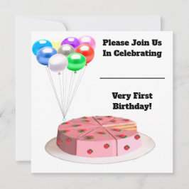 Eerste verjaardag Kaart Notitiekaartje