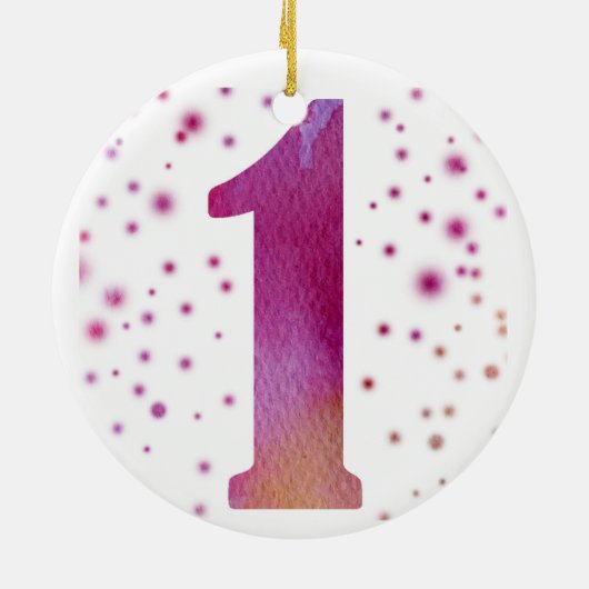 Eerste verjaardag keramisch ornament (Achterkant)