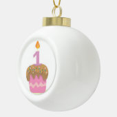 eerste verjaardag keramische bal ornament (Rechts)