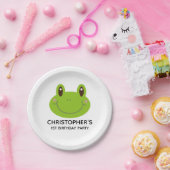 Eerste Verjaardag Kinder Feest Kikker Thema Papieren Bordje (Feest)