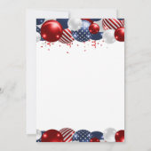 Eerste Verjaardag Kleine Firecracker Balloon Party Kaart (Achterkant)