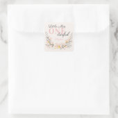 Eerste Verjaardag kleine miss een-derful bloemen g Vierkante Sticker (Tas)