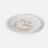 Eerste Verjaardag kleine miss one-derful floral Papieren Bordje (Gekanteld)