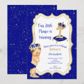 Eerste Verjaardag Kleine Prins Uitnodiging (Voorkant / Achterkant)