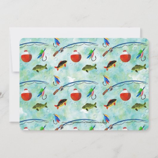 Eerste Verjaardag Kleine Visser Vist Foto Kaart (Achterkant)