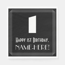 Eerste verjaardag: Kunst Deco Geïnspireerde kijk " Servet