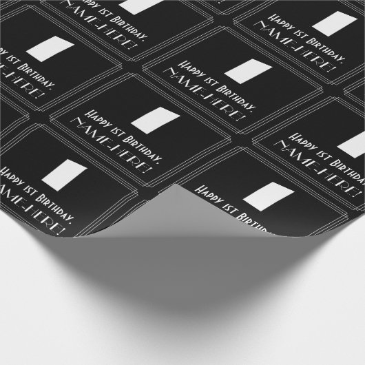 Eerste verjaardag: Kunst Deco Geïnspireerde look " Cadeaupapier (Hoek)