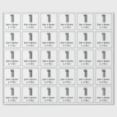 Eerste verjaardag: Kunst Deco Geïnspireerde stijl Cadeaupapier (Vlak)